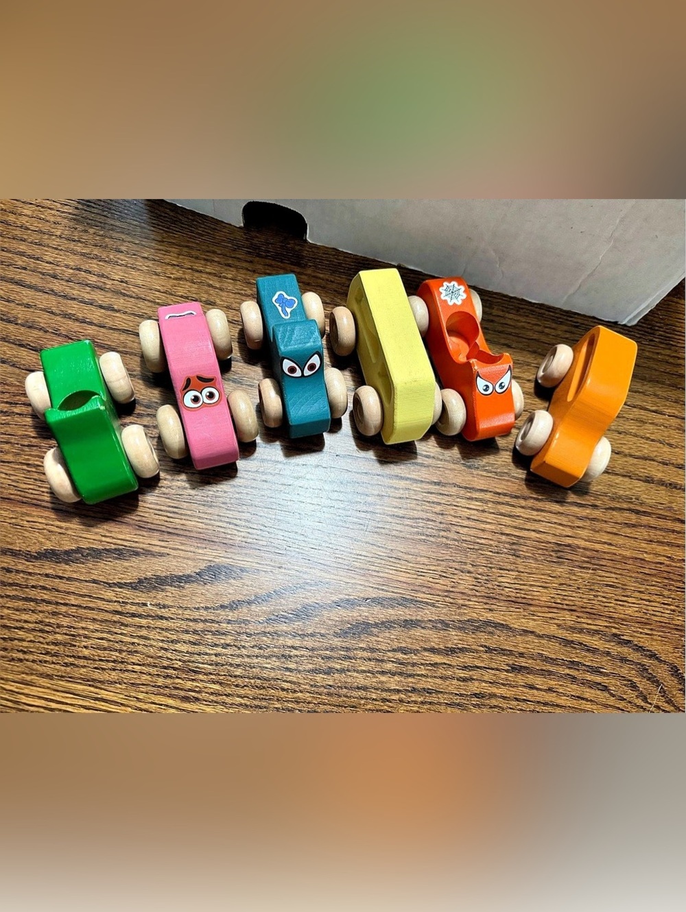 Wooden Vehicle Toy Set Multicolor
